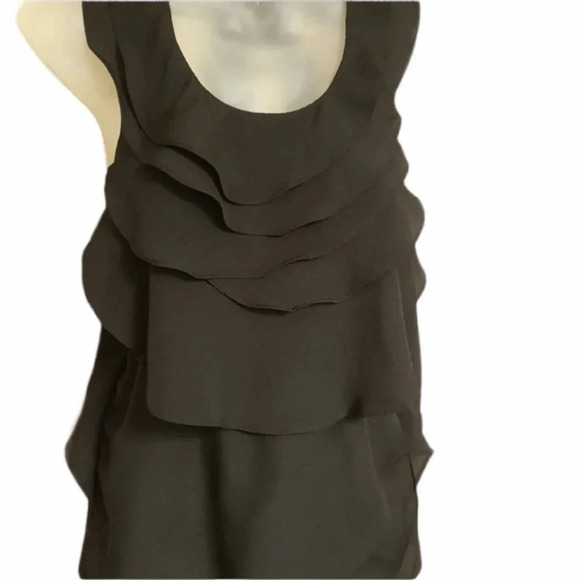 Foreign Exchange black ruffle front top - Picture 3 of 7